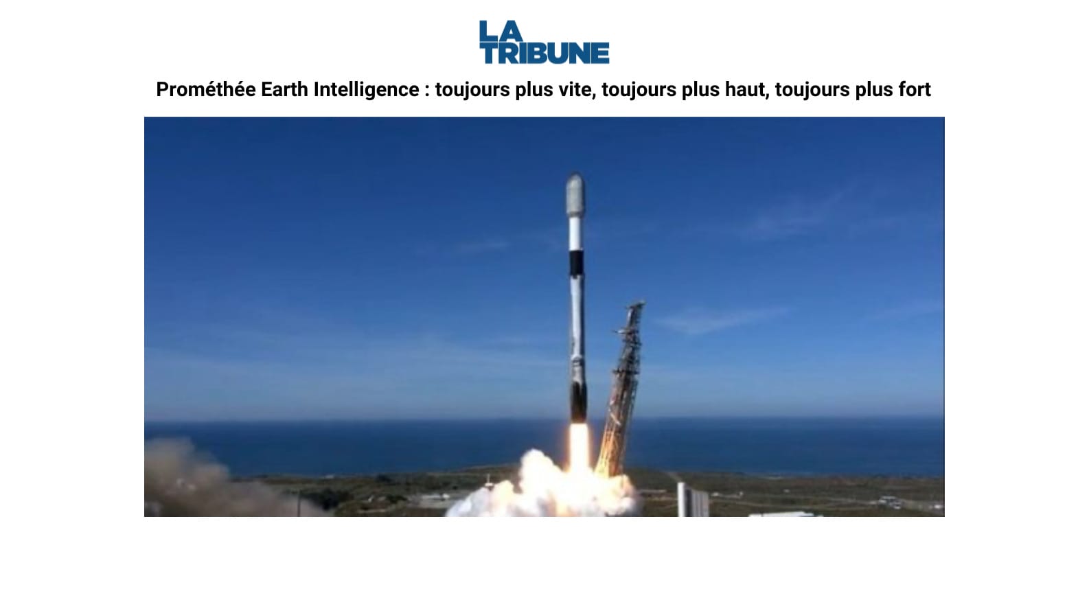 Prométhée Earth Intelligence : toujours plus vite, toujours plus haut ...